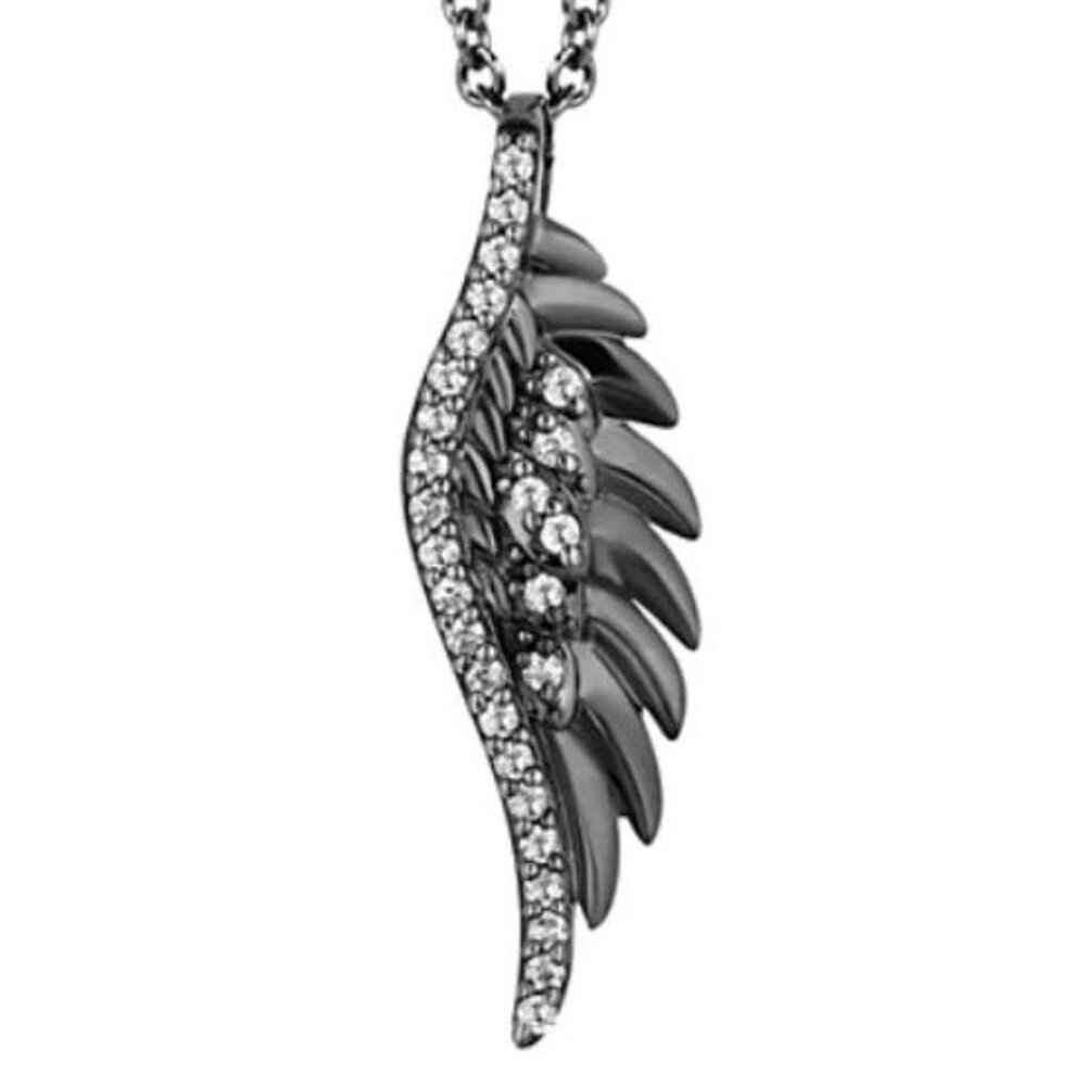 Enchanted Disney Diamond Maleficent Wings Pendant Necklace